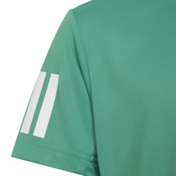 Детская теннисная футболка Adidas Boys Club Tennis 3-Stripes - semi court green