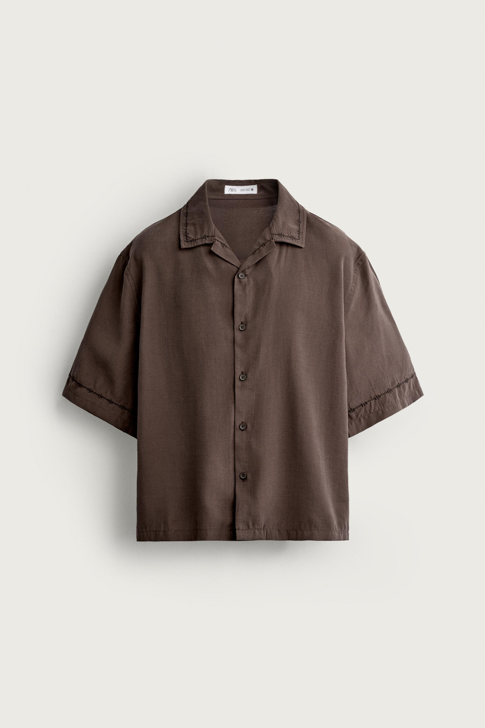 РУБАШКА RELAXED FIT С ВЫШИВКОЙ — ZARA · 4795/130