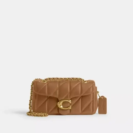 COACH СУМКА ЧЕРЕЗ ПЛЕЧО TABBY 20 С МЯГКОЙ ПОДКЛАДКОЙ, МЕДОВО-КОРИЧНЕВЫЙ
