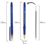 Ручка шариковая Brauberg i-Rite GT GLD, синяя, 0.7мм, прозрачный корпус, масляный стержень, грип