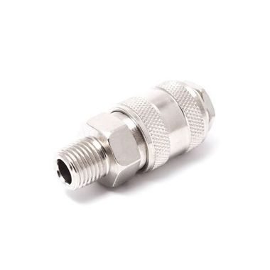 Быстроразъем пневматический с клапаном с наружной резьбой 1/4" Partner SE1-2SM  SE1-2SM  SE1-2SM