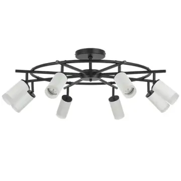 Люстра потолочная 8*GU10 LR7183680 черный/белый Rullo Lightstar