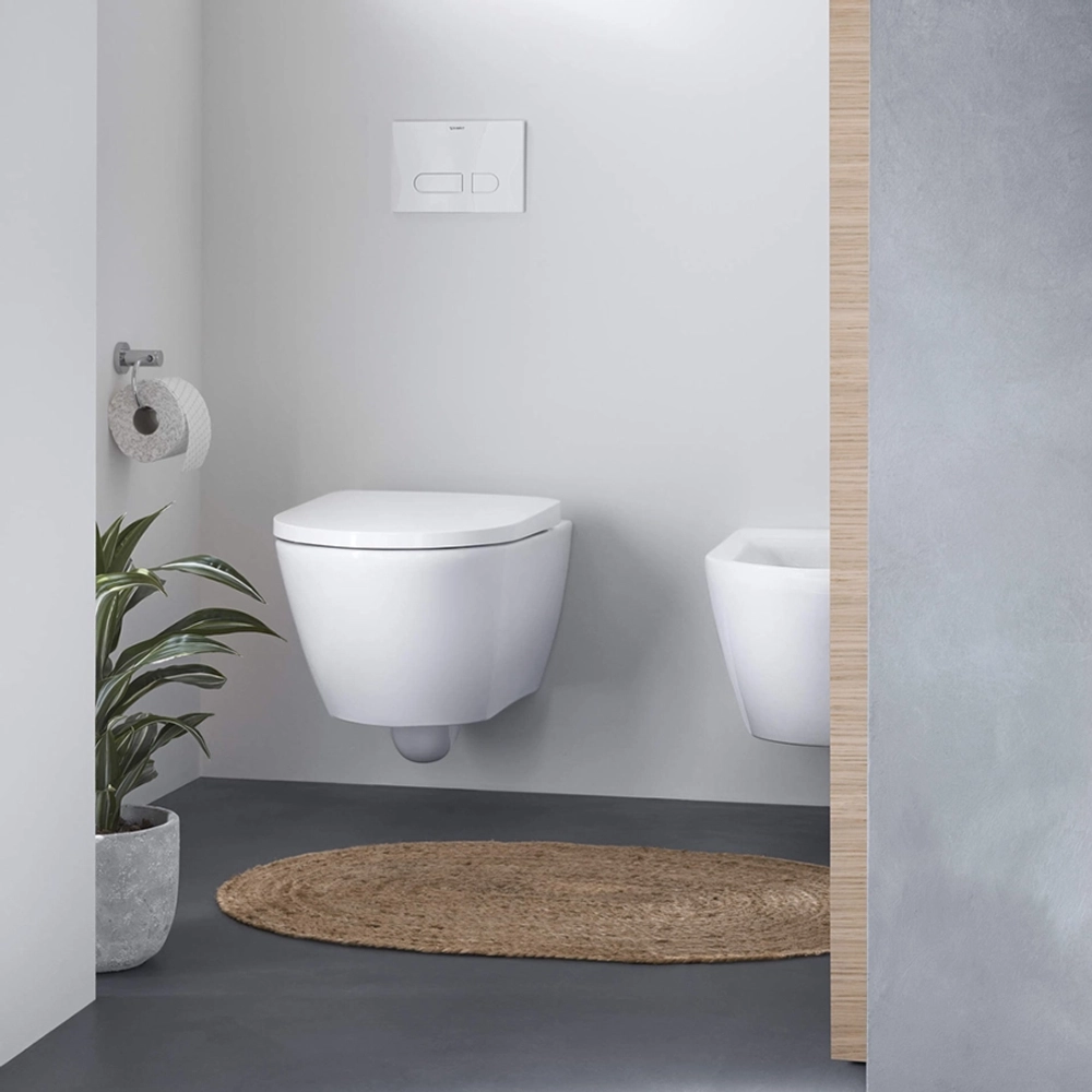 Унитаз подвесной Duravit D-Neo Rimless с креплением Durafix, сиденье микролифт, белый (45770900A1)