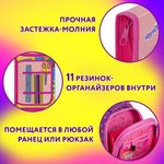Папка для труда на молнии ЮНЛАНДИЯ А4, 1 отделение, откидная планка, органайзер, "Anime pals", 272222