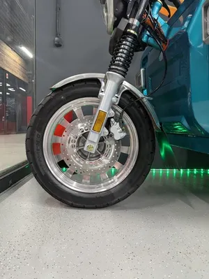 Грузовой электрический трицикл IKINGI CARGO MAX Q30 3000W (72V/45Ah) - Бирюзовый фото №8