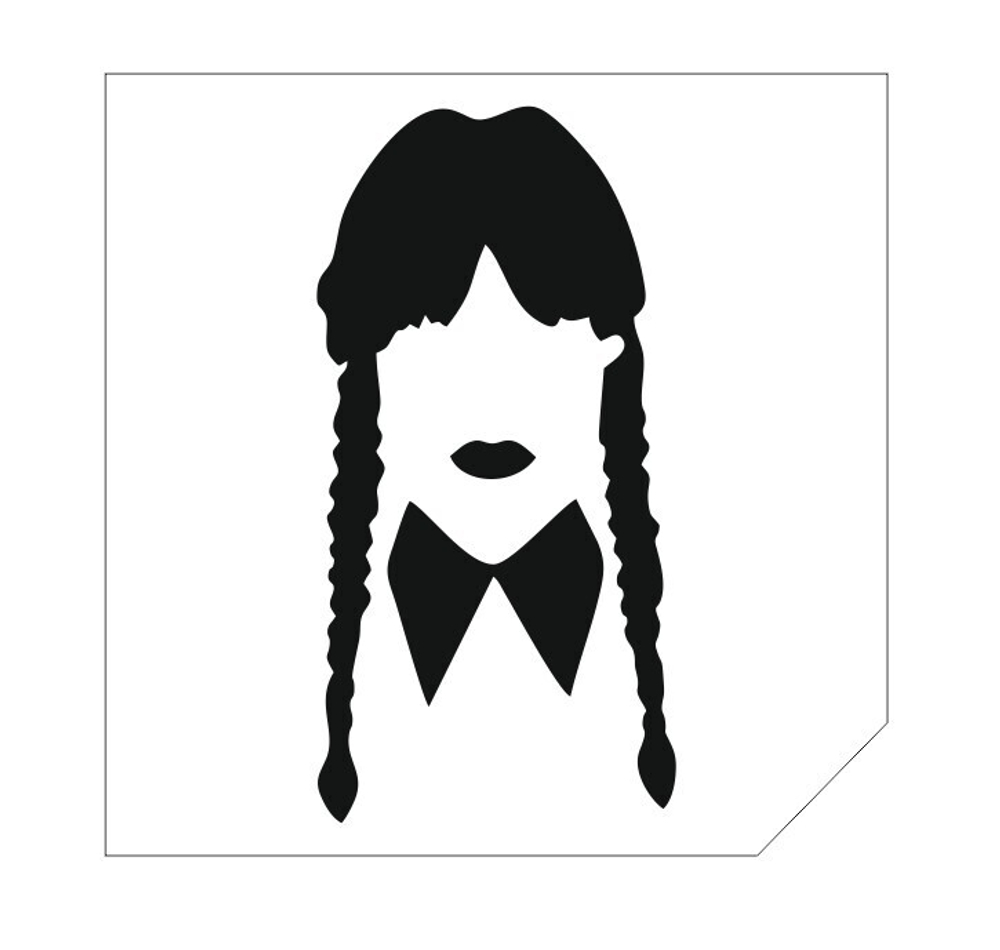 Трафарет для блеск-тату 6*6 уэнсдэй 777P