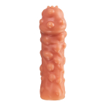 Телесная насадка на член 16,5см покрытая пузырьками Kokos Penis Sleeve 001 L Size