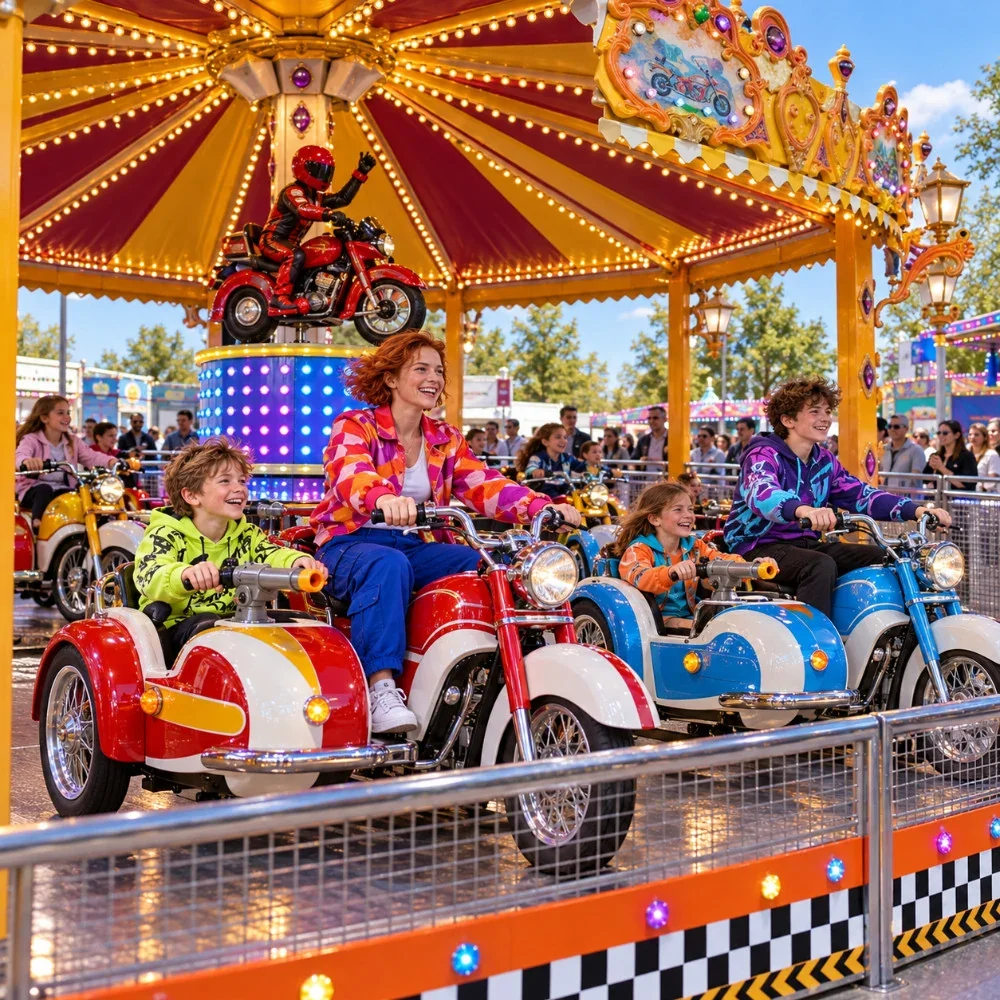 Карусель «Moto racing» с установкой