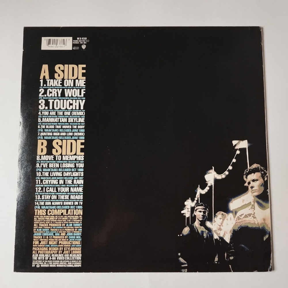 Винтажная виниловая пластинка LP Headlines And Deadlines The Hits Of A Ha (Germany 1991)