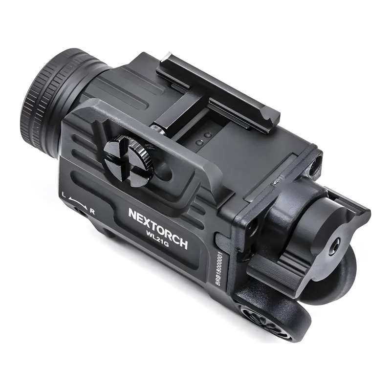 Тактический пистолетный фонарь Nextorch WL21G Dual-Light (зелёный ЛЦУ) - вид сверху и сзади