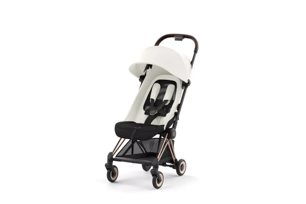 Коляска прогулочная Cybex Coya, Off White шасси Rose Gold