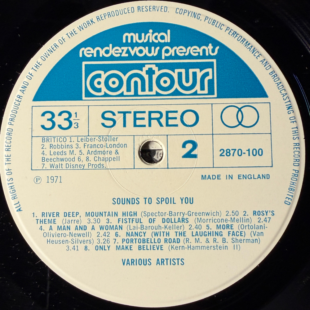 Сборник Sounds To Spoil You (Англия 1971г.)