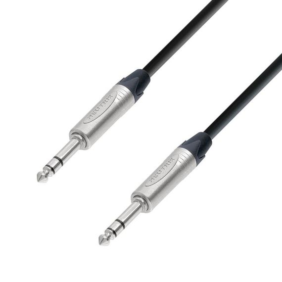 Adam Hall K5BVV0150 - кабель аудио NEUTRIK TRS 6.3 mm stereo - TRS 6.3 mm stereo, 2 x 0.22 мм2, 1.5