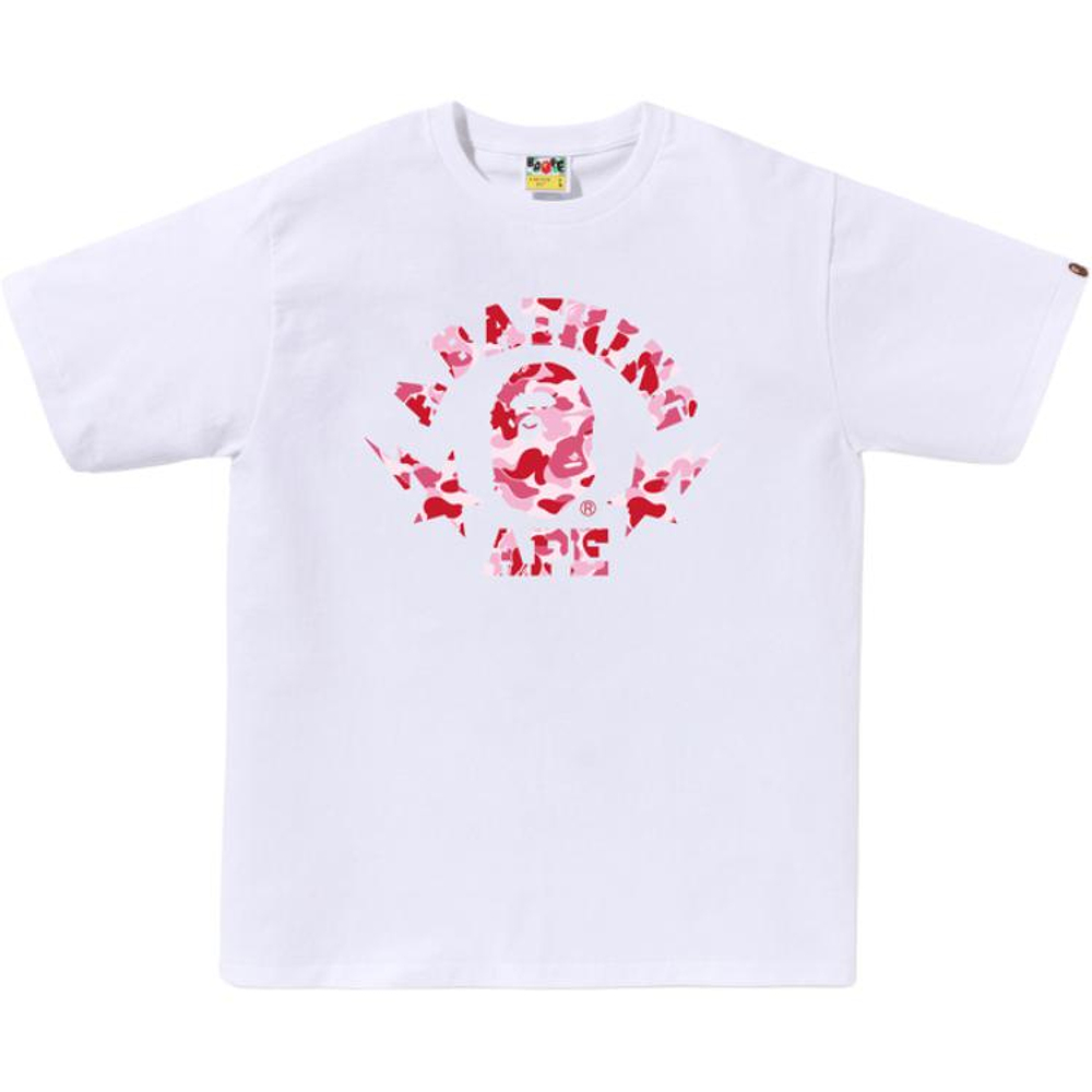 A Bathing Ape Bathing Ape Fw25 Футболка белый розовый