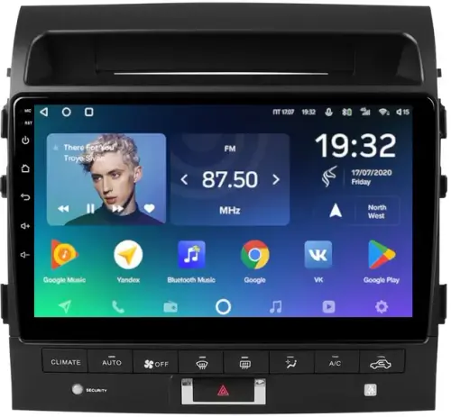 Магнитола для Toyota Land Cruiser 200 2012-2015 (климат на ШГУ) - Teyes CC2 PLUS монитор 10.1" QLED, Android 10, Быстрая, SIM-слот