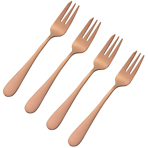 Набор из 4 десертных вилок select copper