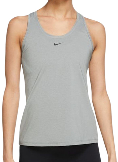 Женский топ теннисный Nike Dri-Fit One Slim Tank W - particle grey/heather/white