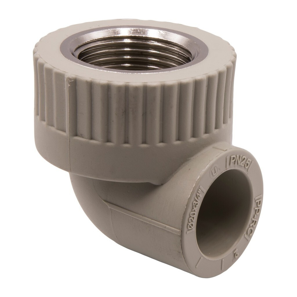Уголок комб. вн 20х3/4'' EVER® СЕРЫЙ (Россия)