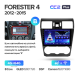 Teyes CC2 Plus 9" для Subaru Forester XV, Impreza 2012-2015