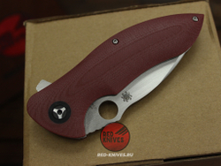 Нож Spyderco Rubicon -рук. бургунди G10, клинок сатин RK-503