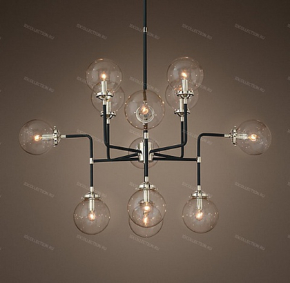 Люстра BISTRO GLOBE CLEAR GLASS 12-LIGHT Restoration Hardware