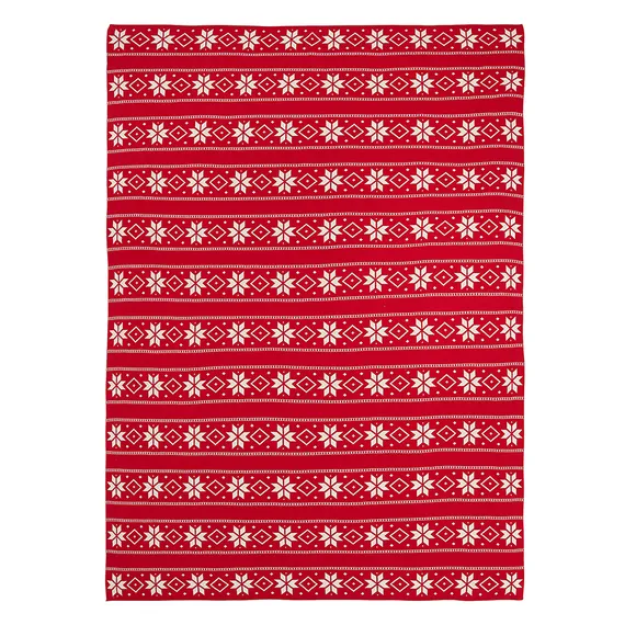 Плед из хлопка с новогодним рисунком frostwork из коллекции new year essential, 130x180 см
