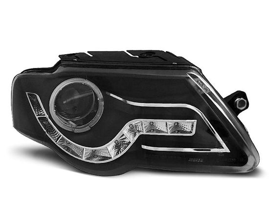 Передние фары black daylight для VW Passat B6