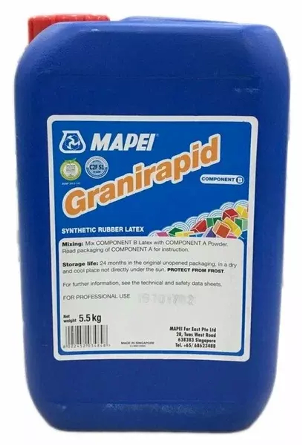Клей для плитки Mapei Granirapid белый (комп.B) 5,5 кг
