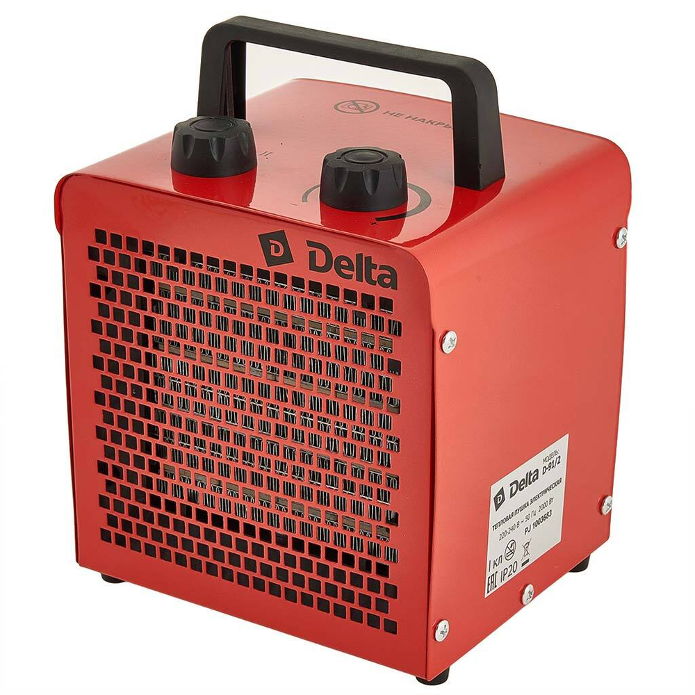 Тепловая пушка электрическая 2000 Вт DELTA D-91/2 красная