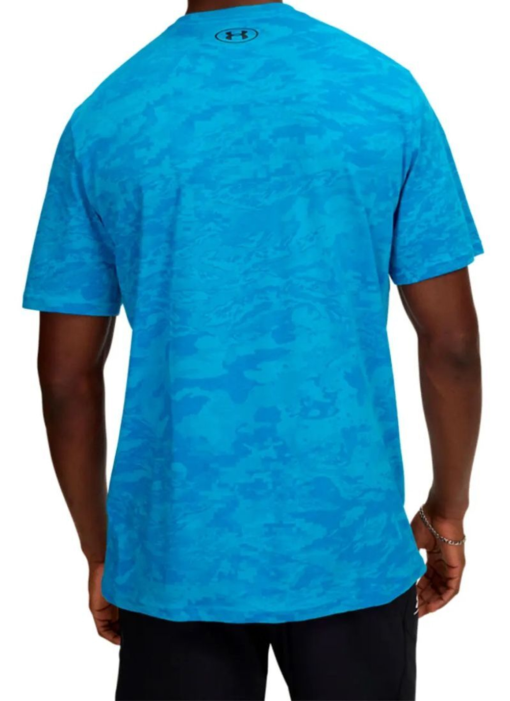 Мужская теннисная футболка Under Armour ABC Camo Short Sleeve - небесный