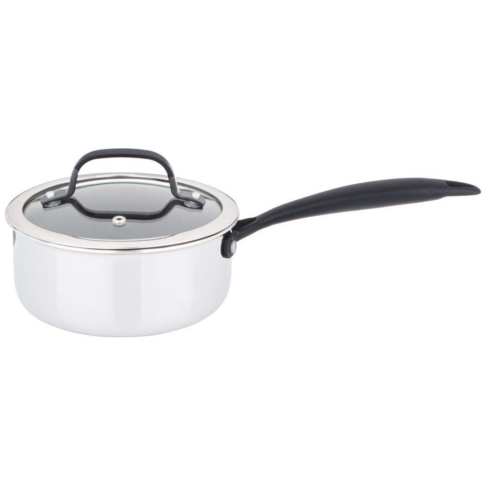 КОВШ С КРЫШКОЙ 1,4Л "IRON CHEF" AGNESS 16*7,5СМ ТЕХНОЛОГИЯ 3-PLY, НЕРЖ.СТАЛЬ 18/10