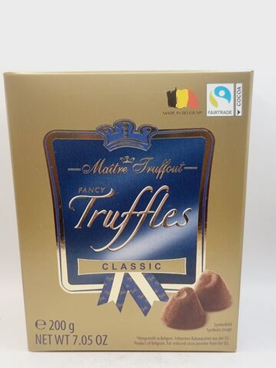 Шоколадные трюфели Maitre Truffout Truffles Classic, 200 г (Бельгия)