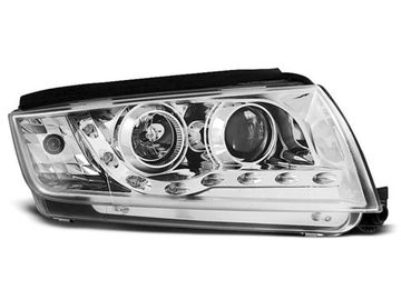 Передние фары daylight chrome для Skoda Fabia I