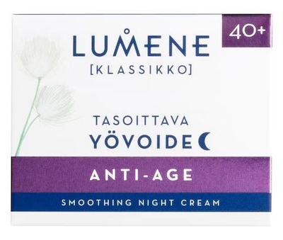 Lumene KLASSIKKO Ночной Разглаживающий крем 40+ Tasoittava 50 мл (из Финляндии)