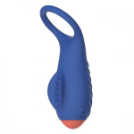Синее эрекционное виброкольцо 3,1см Feelz Toys Rrring One Nighter Cock Ring