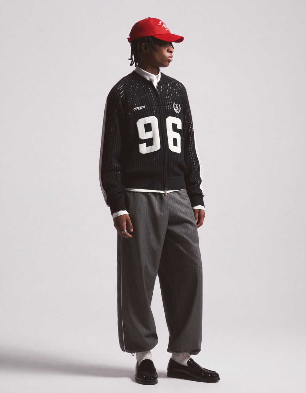 Мужская сетчатая куртка на молнии в стиле ретро - BERSHKA
