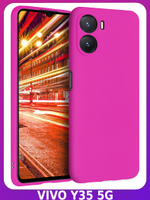 Мягкий Soft Touch чехол из силикона для VIVO Y35 5G с бархатной подкладкой