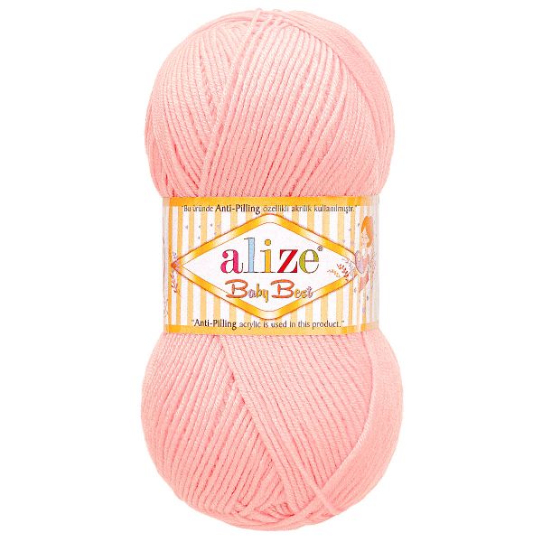 Пряжа Alize (Ализе) Baby Best / уп.5 мот. по 100 г, 240м, 185 светло-розовый A