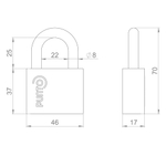 Замок навесной PK-1550 3 key диск.ключ