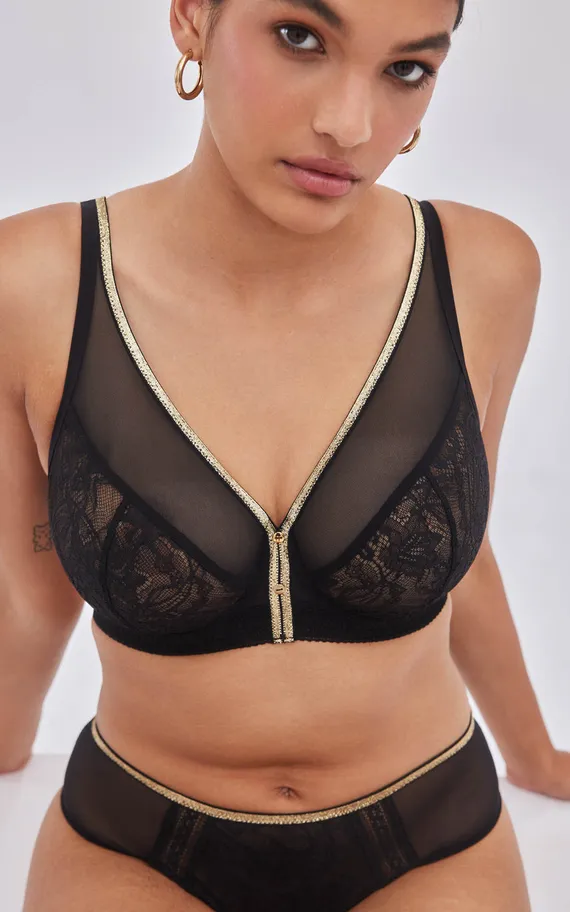 Бюстгальтер Chiara M Bralette Black-Gold