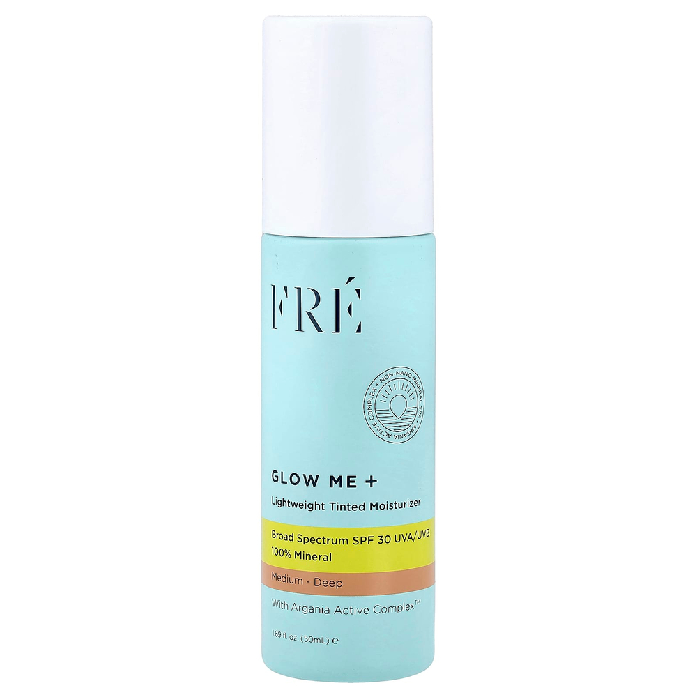 Fre, Glow Me+, увлажняющий крем с легким оттенком, SPF 30, средний и насыщенный, 50 мл (1,69 жидк. унции)