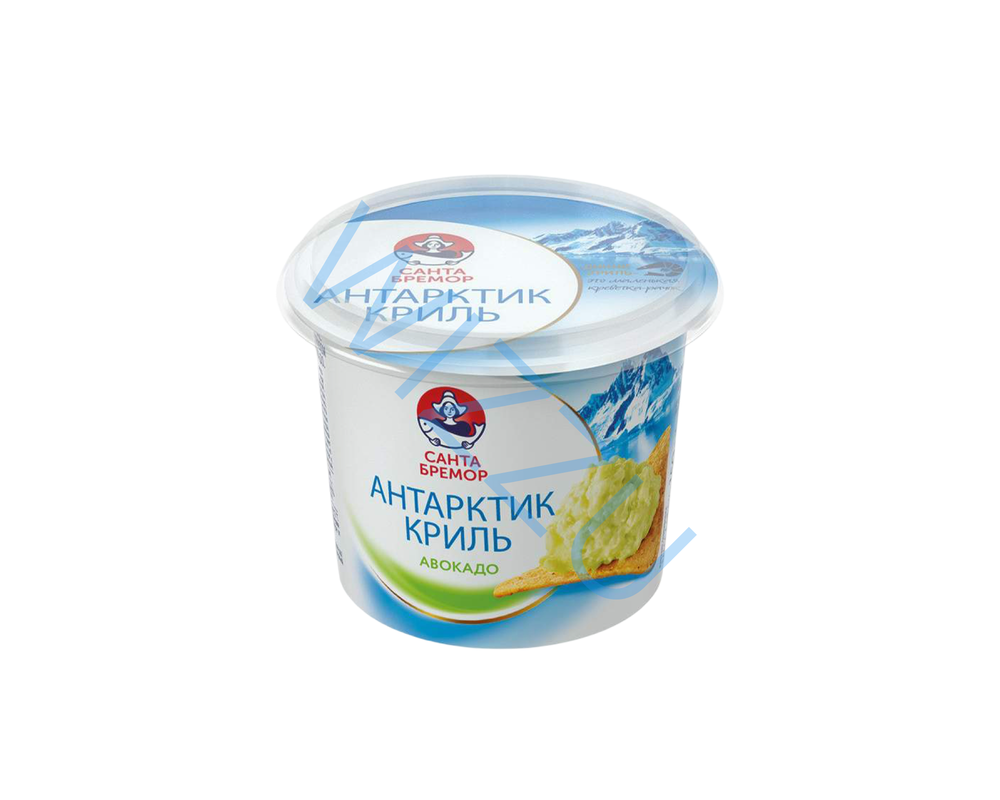 Рыбное кулинарное изделие Паста с антарктическим крилем Антарктик-Криль с авокадо 1/150 полим упак