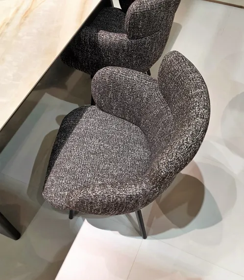 Крутящийся стул 4953, серо-коричневая рогожка