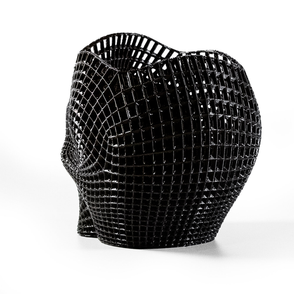 Подставка для карандашей, конфетница, череп-сетка, 3D печать, черная
