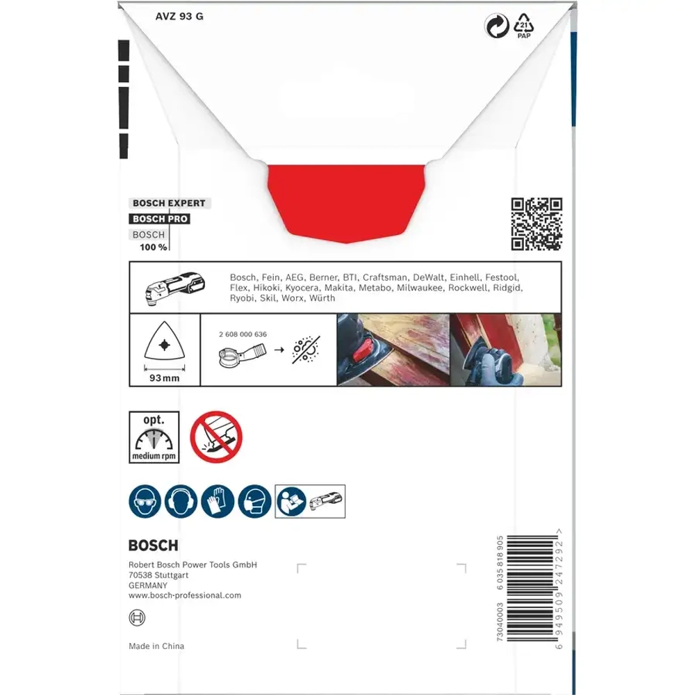 Шлифподошва Starlock AVZ 93 G BOSCH 2608669125