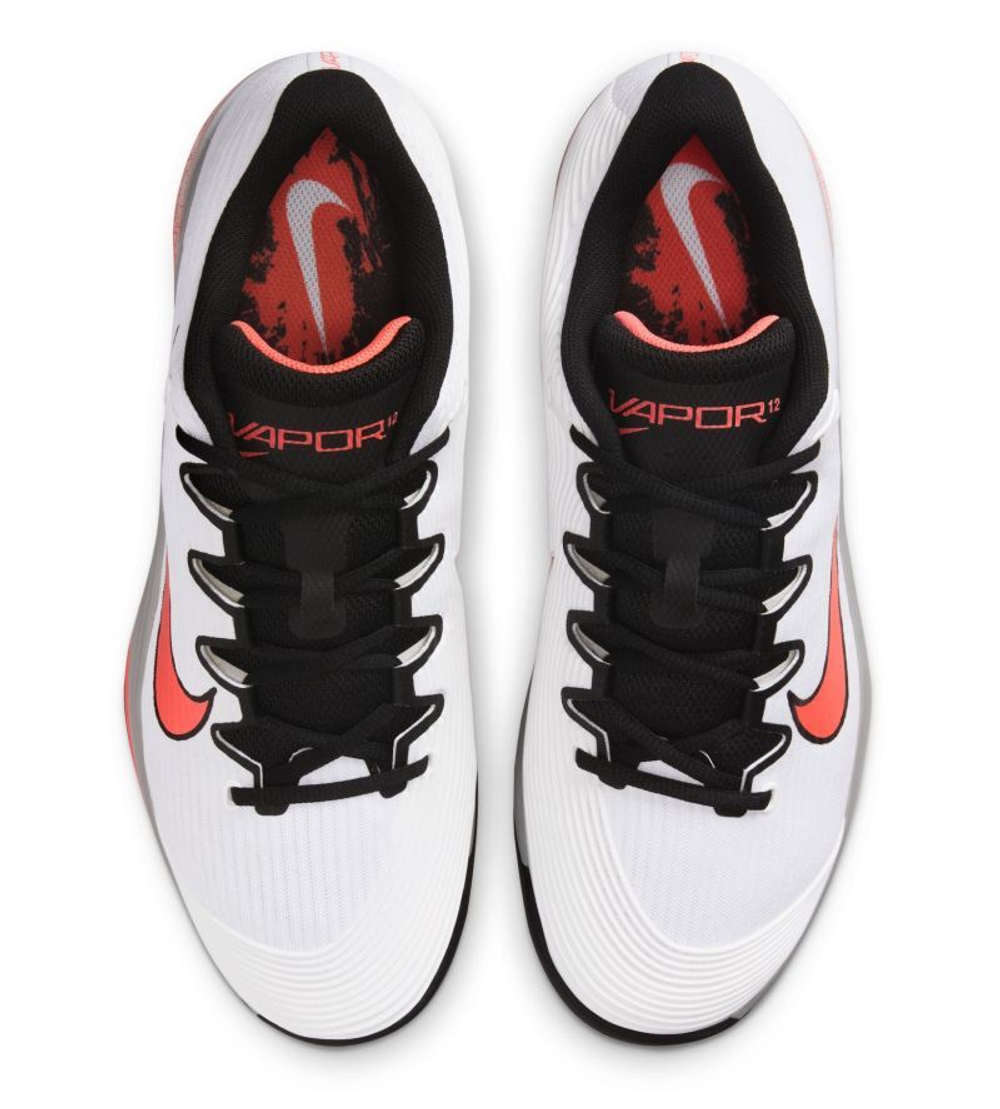 Мужские теннисные кроссовки Nike Zoom Vapor12 HC Premium - white/hot lava/wolf grey