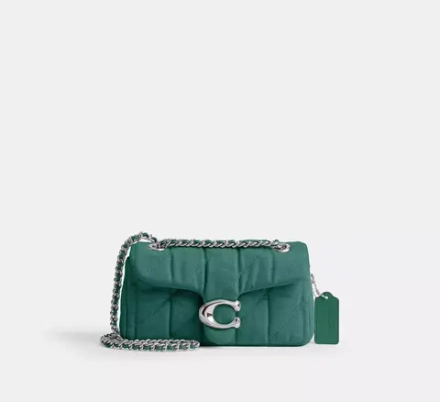 COACH СУМКА ЧЕРЕЗ ПЛЕЧО TABBY 20 С МЯГКОЙ ПОДКЛАДКОЙ, ЗЕЛЕНЫЙ