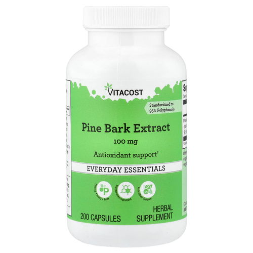 Vitacost, Pine Bark Extract, 100 mg, 200 Capsules
