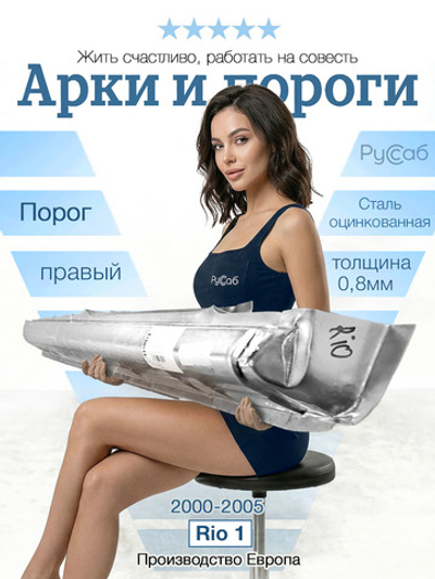 Порог правый Kia Rio 2000-2005 (Klokkerholm)