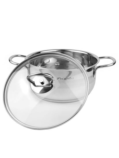 Кастрюля 3 л. из нержавеющей стали Kamille KM 5413 с крышкой